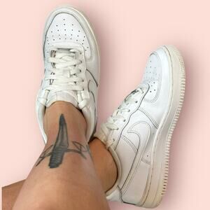 Nike Air Force One Shoes Womens Size 7 or youth size 5.5 white sneakers
